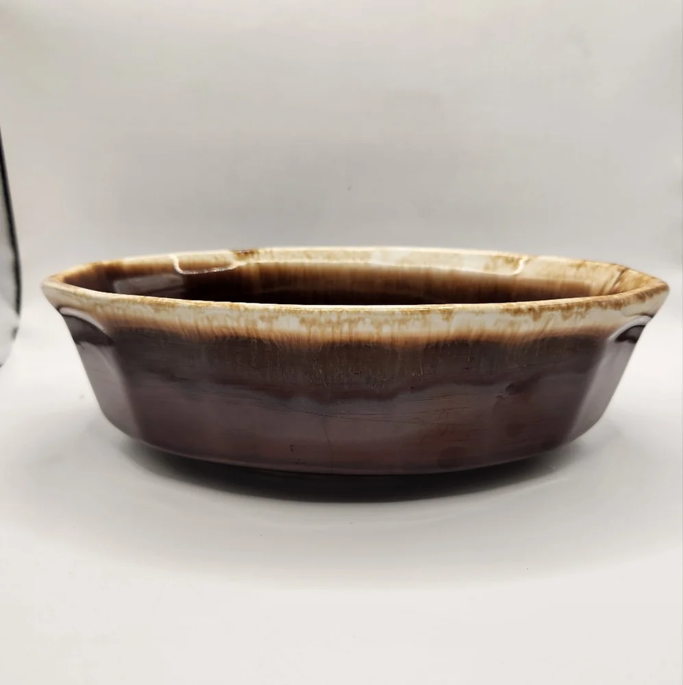 Vintage McCoy Brown Drip Glaze Ovenproof Baking Dish Made in USA